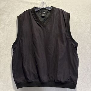 Ping Collection V Neck Pullover Lined Golf Vest Pockets Black Men's Size XL